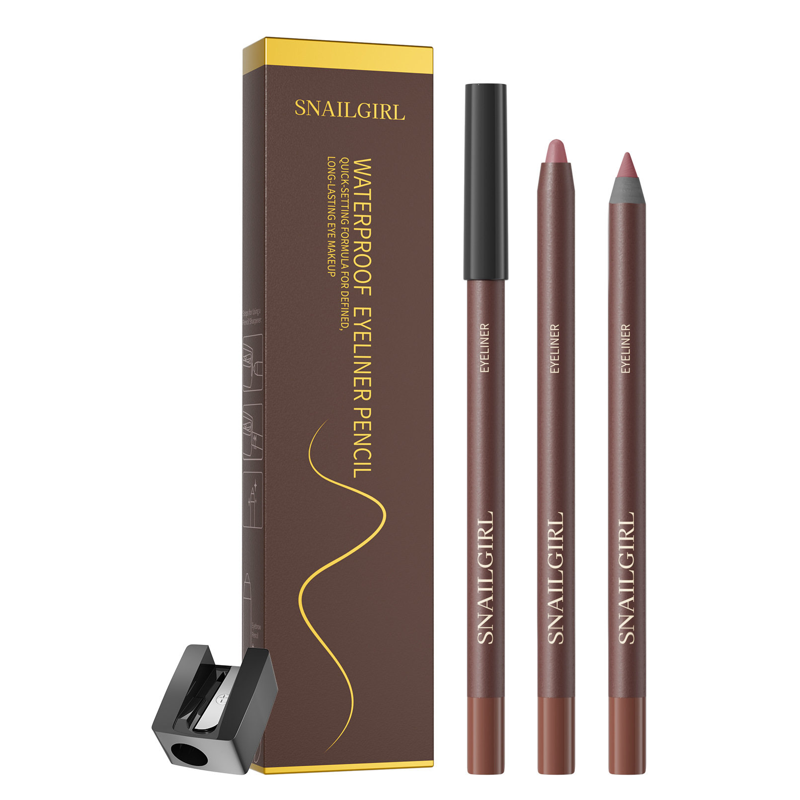 Snailgirl Eyeliner Gel Pen Colorful Under-Eye Pen Eyeliner Ultra-Fine Long-Lasting Eyeliner Waterproof Non-Smudge Cross-Border