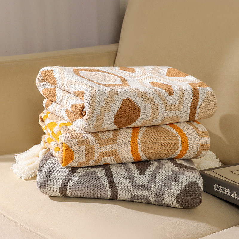 Bohemian Blanket Sofa Cover Blanket Air-conditioning Blanket Knitted Nap Class A Blanket Bed End Blanket blanket Blanket
