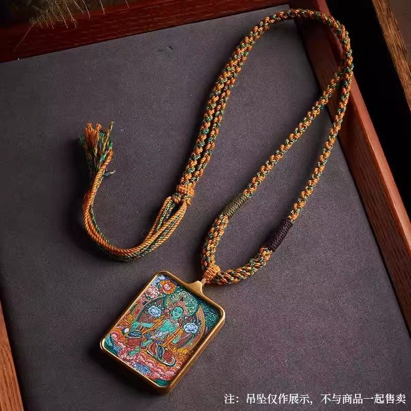 Xizang Necklace Cord, Bead Chain Lanyard, Gold Pendant Cord, Jade Pendant Cord, Eight Treasures Compass, Thangka Pendant Lanyard