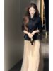 High-End Exquisite Elegant Small Fragrance Waist Jacket Gauze Skirt Women's 2025 Autumn and Winter New Style Royal Sister Fashion Two-Piece Set