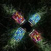 Solar mosaic lamp projection garden decorative atmosphere lamp portable lamp table lamp outdoor lamp night light