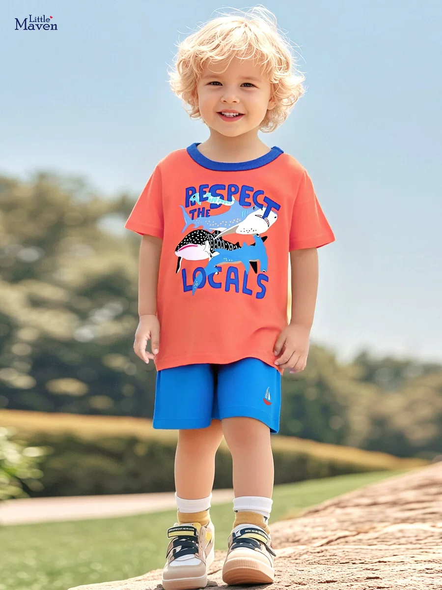 New Summer Kids' Set, Cute Cartoon Boys' Outfit, Factory Kids' Clothing Wholesale