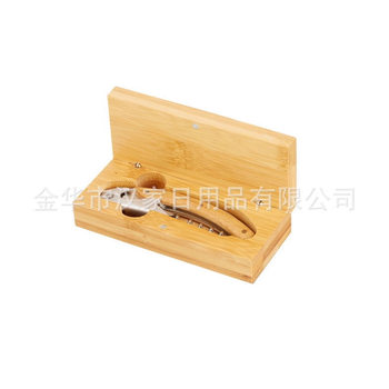 Customized Wooden Gift Box Wine Tool Set, Corkscrew, Multifunctional Portable Kitchen Gadget, Beer Bottle Opener