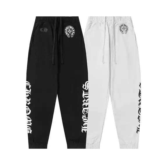 24Ss Correct Version of Chrome Hearts Full Cross Dark Pattern Printed American Casual Sweatpants