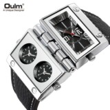 Мужские часы Oulm Oulei с большим циферблатом, модные часы с несколькими временными рамками, европейские и американские кварцевые мужские часы