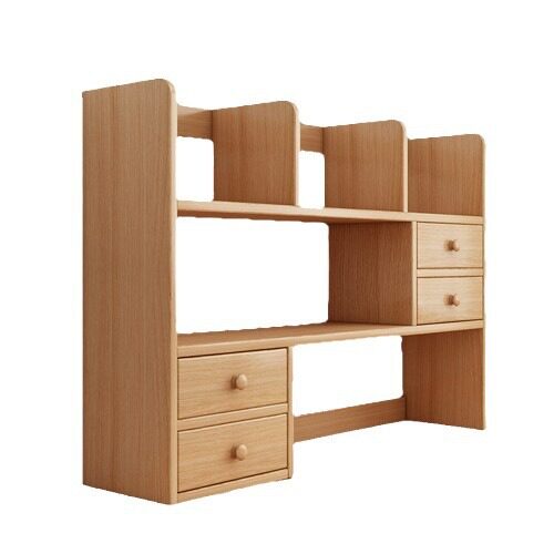 Solid Wood Desktop Bookshelf, Simple Home Desk Storage Rack, Simple Desk Cabinet, Storage Cabinet, Bookcase, Books