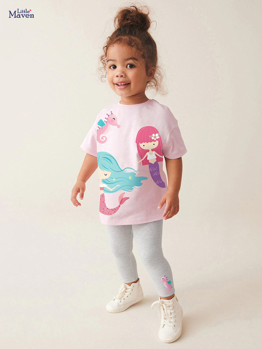 Source Kids' Clothing Factory, Year Summer New Kids' Short-sleeve Set, Cute Girls' 2-piece Outfit