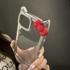 Electroplated cat ears apple 16/15/14/13promax phone case 12/11 soft xr/xs electroplated silver frame 7P