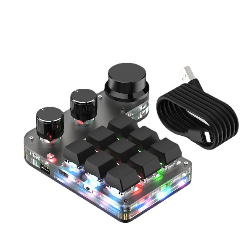 Custom Keypad Macro Knob Copy and Paste Shortcut Keys E-Sports Mini Mechanical Hot Plug Customization