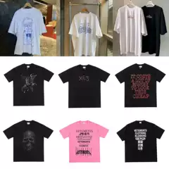 Cross-border American streetwear VTM/Weitemeng Summer New Signature Letter Print Loose Short Sleeve T-Shirt Unisex Trendy