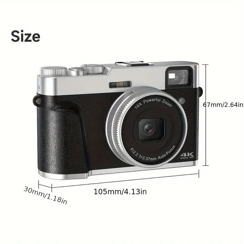 Entry-level 4K retro digital camera SLR micro single portable vlog camera selfie HD video travel