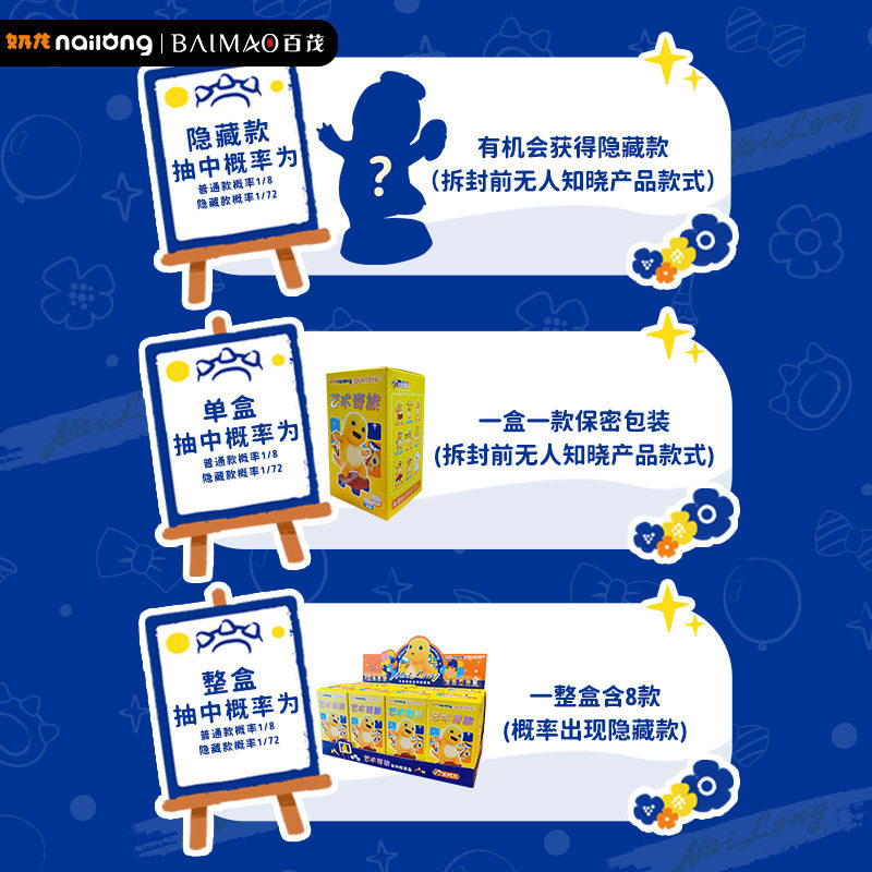 Authentic Milk Dragon Art Journey Series Blind Box Dolls Trendy Painter Figurines Office Decorations