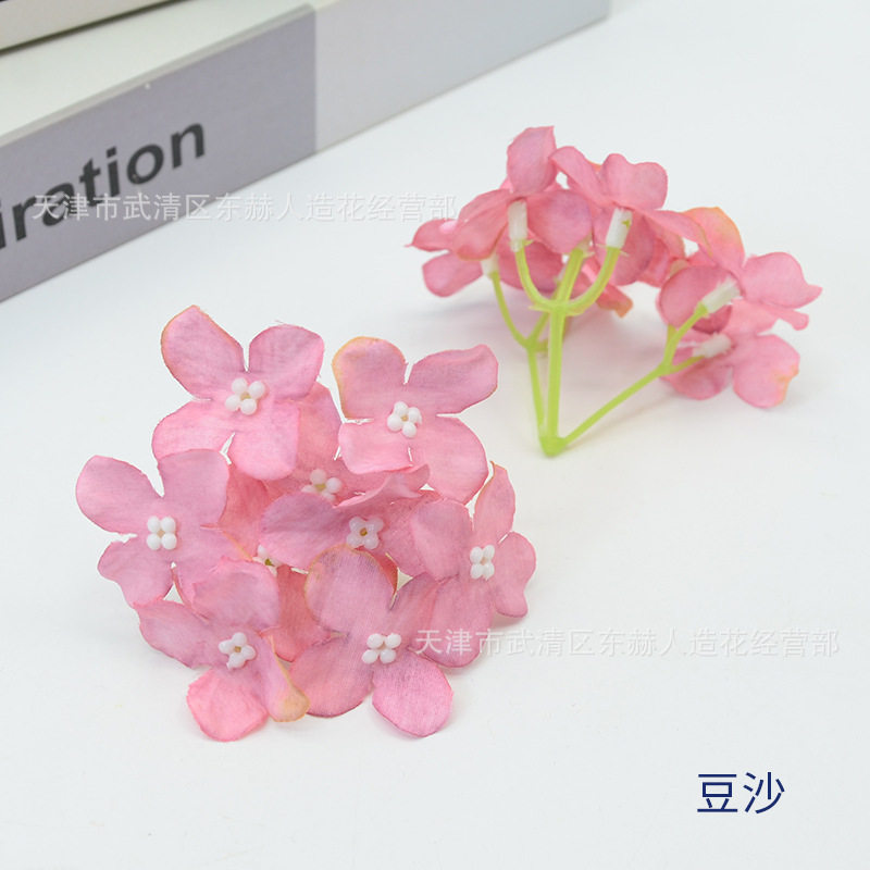 9叉油画绣球仿真花小花DIY手作素材绣球花朵婚庆新娘头饰发饰配花