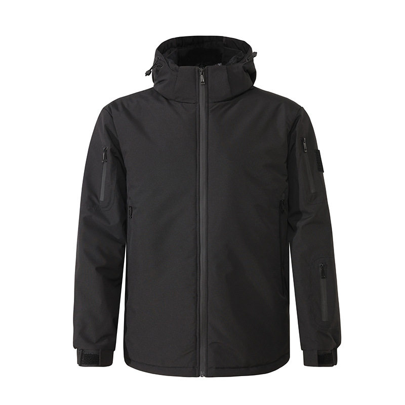 Outdoor Winter Heated Jacket for Men, USB Heated, Warm, Electric Heating, Cold-Proof, Warm Windbreaker, Hooded Jacket