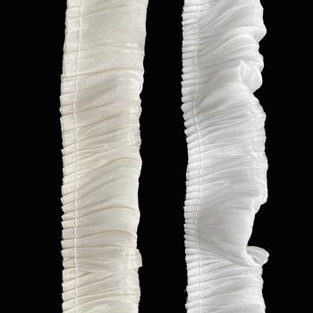 Fold pleated handmade DIY apricot discount White Island satin trim clothing skirt hem lace wholesale