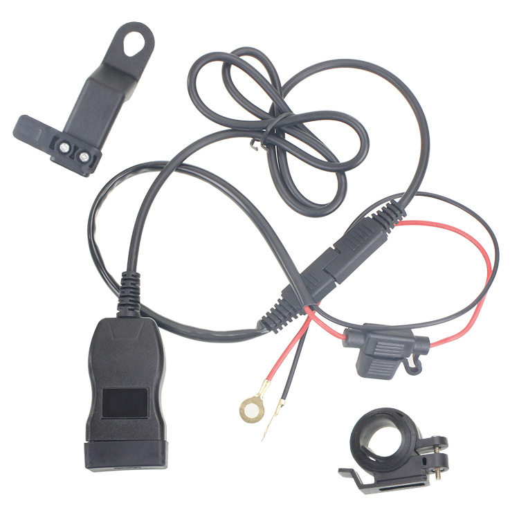 Cross-Border Motorcycle Installation Car Mobile Phone Charger with Voltmeter Qc3.0Tpc Charging Fast Charging Modified Waterproof