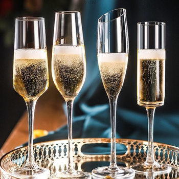 Glass Crystal Champagne Cup Goblet Bar Personalized Martini Cup European Style Ins Internet Celebrity Cocktail Cup Foreign Trade