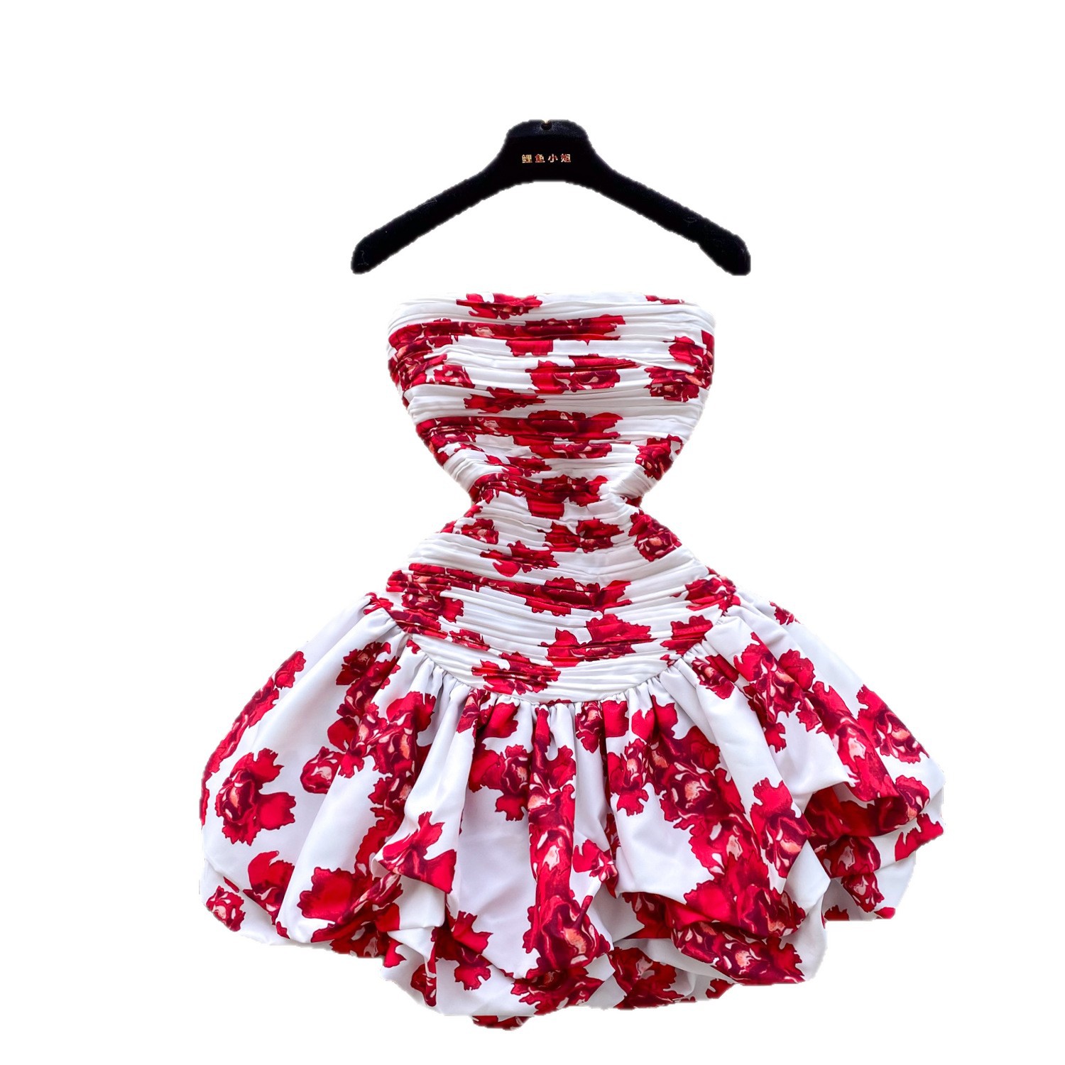 Off Shoulder Ruffle Hem Mini Dress French Vacation Style Pleated Elastic Fabric Unique Design Perfect for Summer