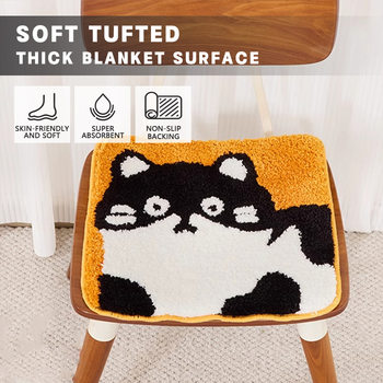 Cross-Border Cute Four-Season Seat Cushions, Custom Velvet Seat Cushions, Dining Chair Cushions, Foreign Trade Supply, Tufted Non-Slip Chair Cushions