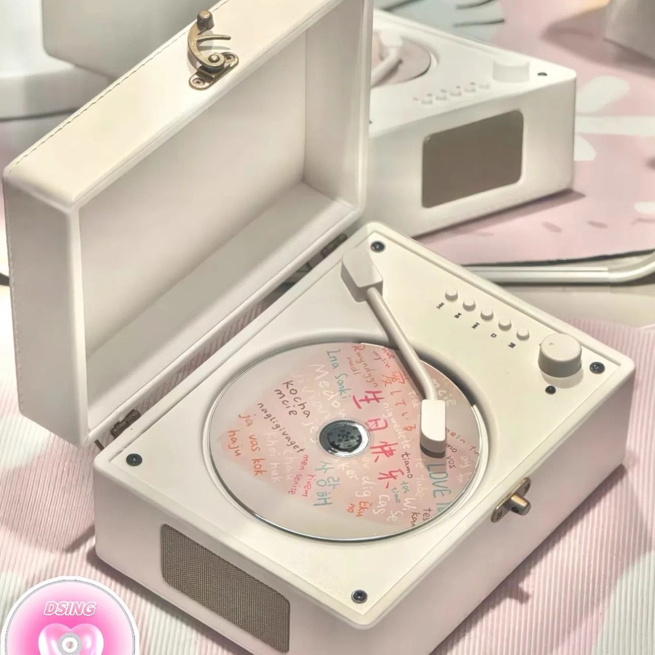 Cd Player Retro Listening Album Disc Player Bluetooth Speaker Disc Record Player Portable Birthday Graduation Gift