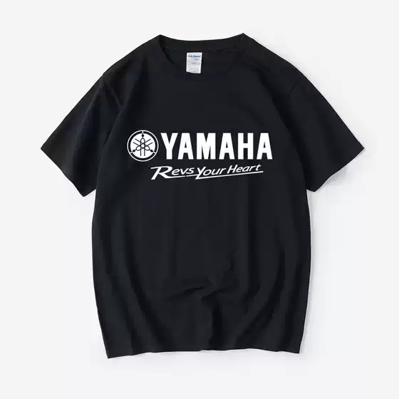 Yamaha Motorcycle Cycling T-shirt Short-sleeved Crewneck Summer Men's and Women's Couple Jacket Loose Half-sleeved Printed Clothes