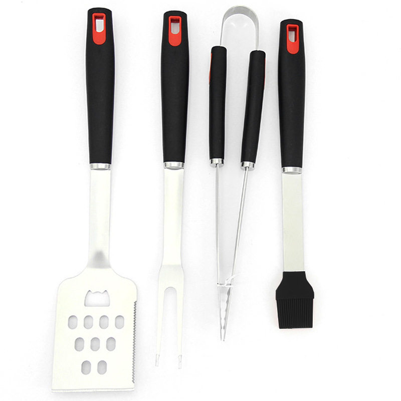 Amazon Hot Sale Stainless Steel BBQ Tools Set Home Outdoor BBQ Tools Combination PP Handle Baking Tool