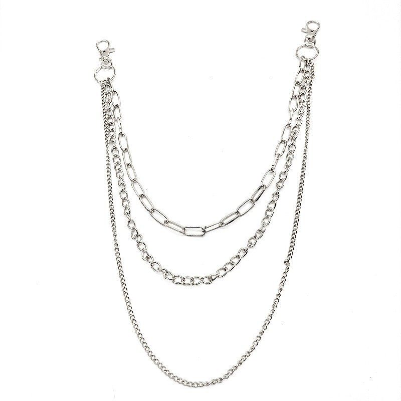 European and American Cross-Border Personalized Five-Pointed Star Pendant Tassel Waist Chain Retro Extended Hip-Hop Punk Men's and Women's Metal Trouser Chain