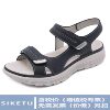 Summer 2026 New Style Genuine Leather Sandals for Women, Sporty Wedge Heels, Lightweight Velcro Large Size Slippers for Women, One-Piece Drop Shipping