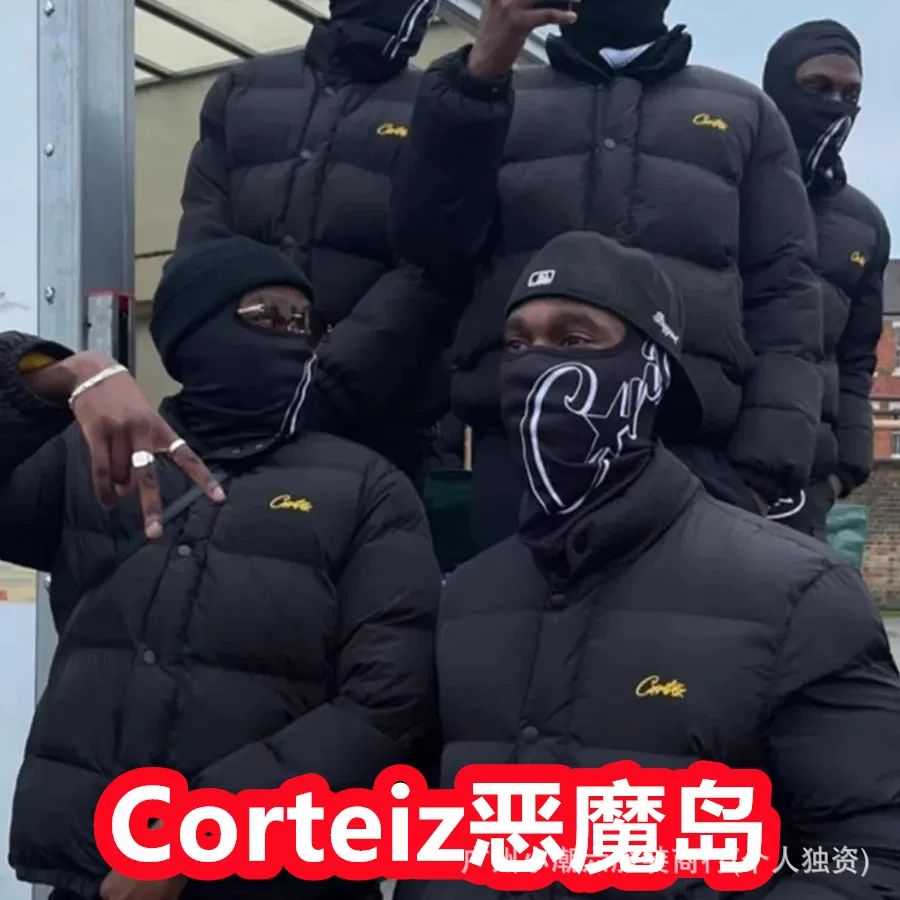 Cross-border trade, Alcatraz-style American street style cotton-padded jacket, correct version, small label embroidery, trendy winter thickened high street warm coat.