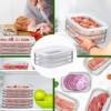 Delicatessen Meat Box Multi-Layer Refrigerator Sealed Storage Box Bacon Food Storage Box with Lid Transparent Packaging Fresh-Keeping Box