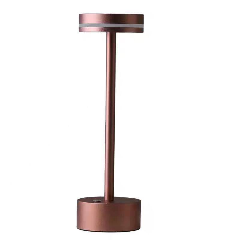 Metal Table Lamp Bedroom Bedside USB Rechargeable Ornament Eye Protection Night Light Atmosphere Light Bar Light Cross-Border Hot Sale