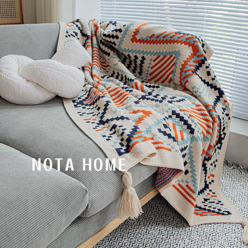 Navajo Sunlight Blanket Thickened Knitted Bohemian Office Nap Air Conditioning Blanket Sofa Blanket Baby Blanket
