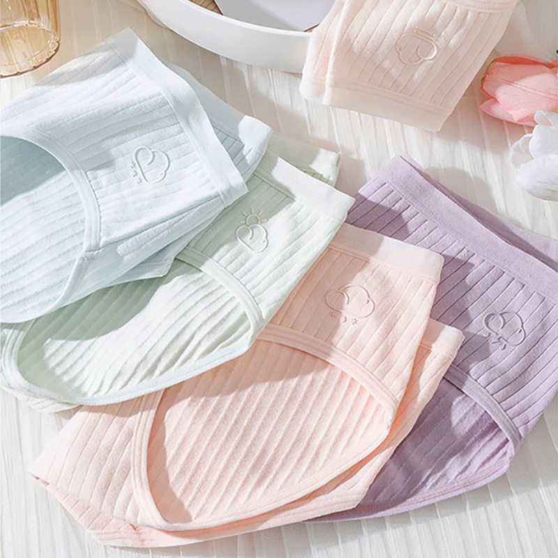 Weather Style Underwear Women's Pure Cotton Seamless Antibacterial Girl's 100 All Cotton Crotch Japanese Style plus size New Style Briefs