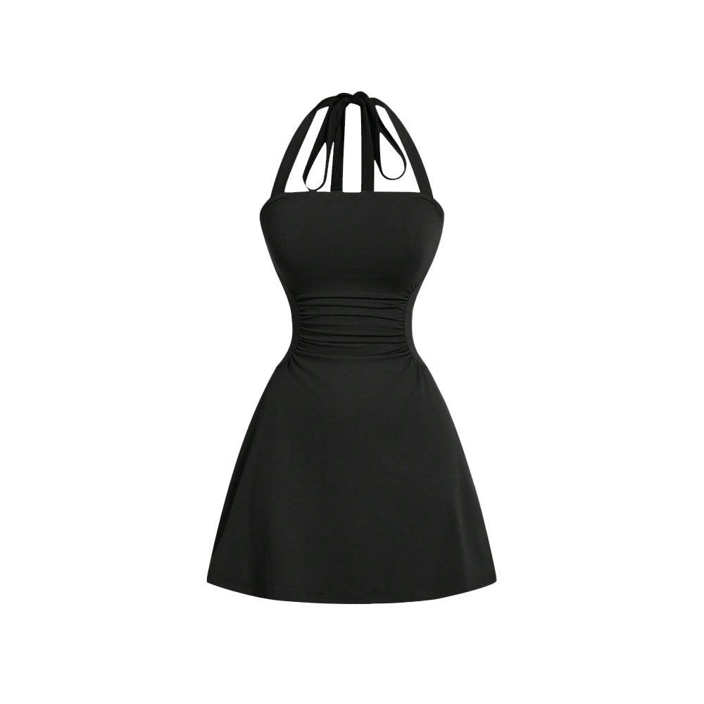 Elegant Sexy Halter Dress Slim Fit High Waist Short Skirt Spring Summer Fashion Wholesale Available