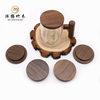 Factory custom tea cup solid wood cup lid glass cup teapot water Cup Universal black walnut cup lid dustproof cup lid