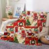 Christmas Decoration Blanket Holiday Blanket Red Festive Blanket Christmas Tree Polo Sofa Blanket Flannel Blanket