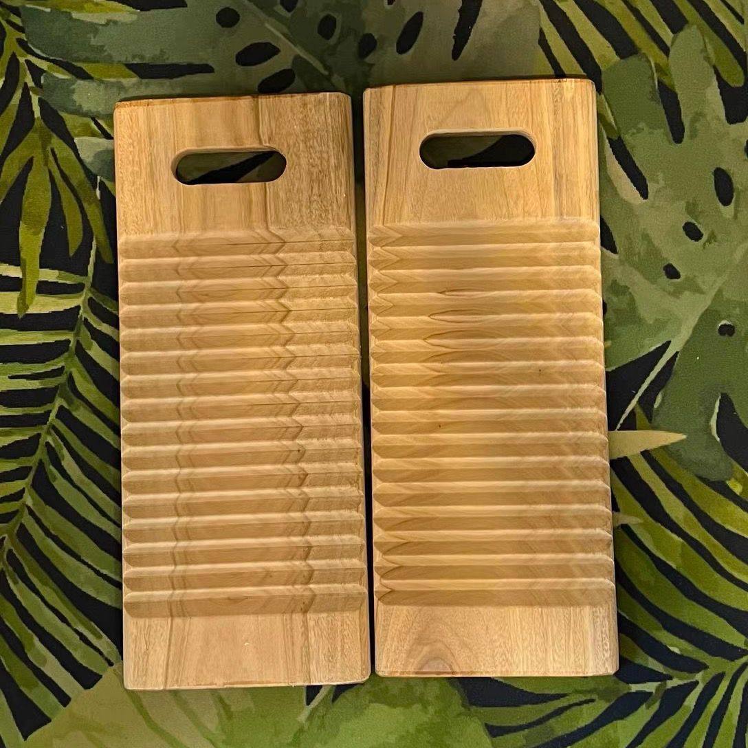 Washboard Household Hand Washable Laundry Board Solid Wood Washboard Single-Sided Mildew-Proof and Anti-Slip