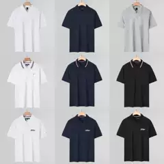 Correct Version High-Quality 26 New Style Polo Shirt for Men, Solid Color Business Casual Jacquard Knit Turn-Down Collar Short Sleeve Wholesale