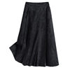 Jacquard High-Waisted Horse-Face Skirt, Chinese-Style Half-Length Skirt, New Fashion Style for Autumn and Winter 2024, Elegant Long A-Line Skirt