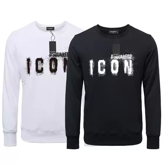 Cross-border source foreign trade sweater spring and autumn fashion youth men's sweater fashion brand printing loose round neck street trend