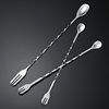 304 Stainless Steel Spoon Bar Spoon Mixing Spoon Coffee Stirring Spoon Milk Tea Spoon Bar Double-Headed Long-Handled Spoon