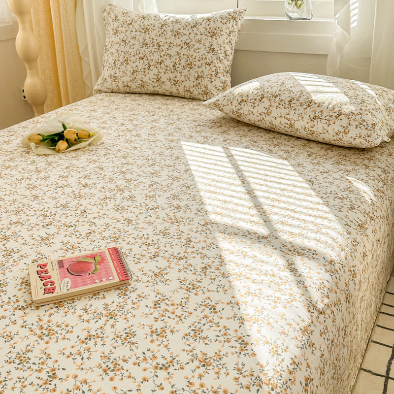 Flowers [純綿の古い粗い布、快適で通気性のある]