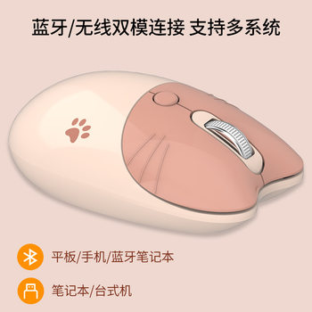 Skyscraper m3dm wireless mouse Bluetooth mute girl cute office notebook cat high color value