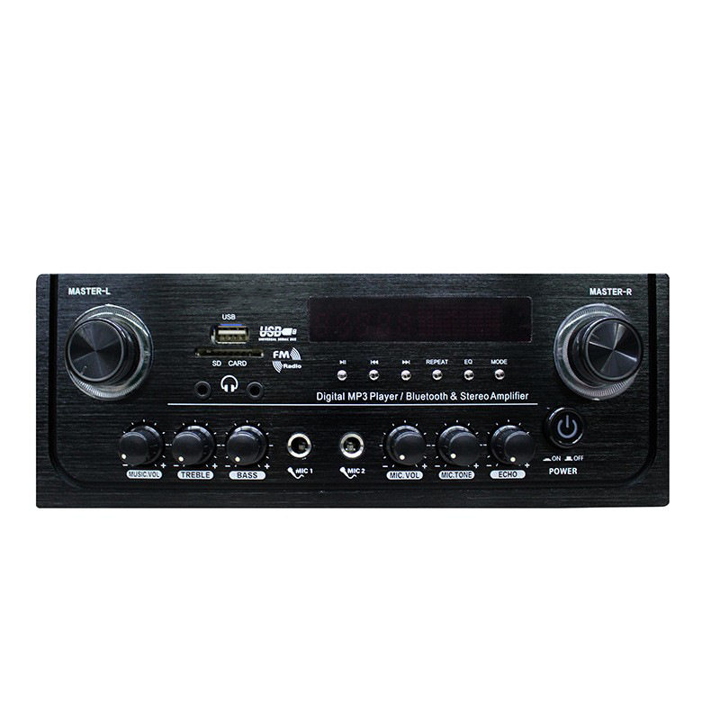 High-Power Home Bluetooth Amplifier Karaoke Audio Radio Power Amplifier Source Mp-801B