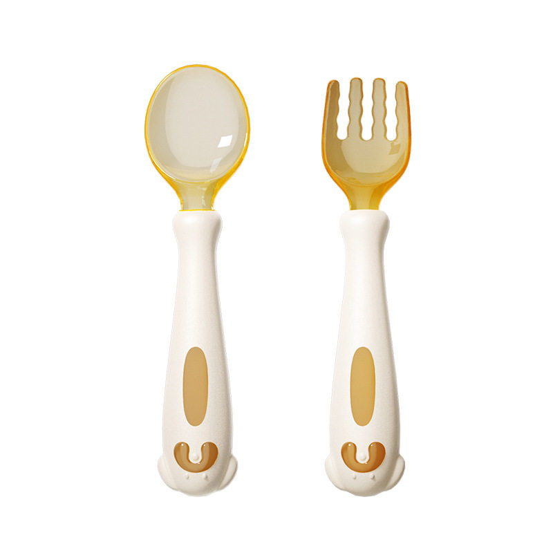 Baby spoon learning to eat training self-eating flexible over 1 year old learning to eat spoon baby food supplement children tableware