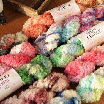 Hand-Dyed Wool Loop Yarn Ball Hand-Knitted Sweater Jacket Hat Scarf Thread Stick Needle Medium Thick Wool Wholesale
