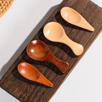 Lotuswood and Nanmu Small Wooden Spoons, Wooden Tea and Milk Powder Spoons, Seasoning and Dessert Spoons, Natural Wood Scooping Spoons, Logo Wholesale, Natural