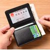 Card Holder Men's Wallet Short Portable Anti-Degaussing Id Card Holder Simple Compact Card Holder Driver's License Leather Case