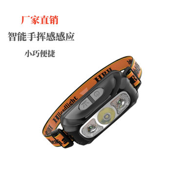New Led Headlamp Waving Sensor Headlamp USB Charging Head-Mounted Night Running Fishing Mini Headlamp Wholesale