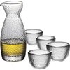Japanese-Style Hammered Transparent Glass Eagle's Beak Sake Set Rice Wine Warmer Sake Cup Sake Jug Wine Set Wholesale